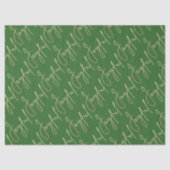 Gold JOYFUL Script on Green Seidenpapier (Vorderseite)