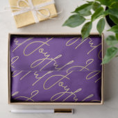 Gold JOYFUL Script on Purple Seidenpapier (Geschenk)