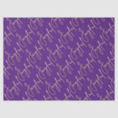 Gold JOYFUL Script on Purple Seidenpapier (Vorderseite)