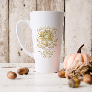 Gold Jungfrau Astrologie Sternzeichen   Monogramm Milchtasse