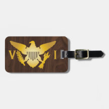 Gold Jungfrau Islands Flag, Imitate Dunkles Holz