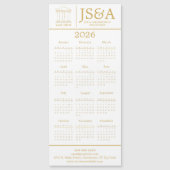 Gold Justice Columns Law Firm Logo 2026 Magnetkarte (Vorderseite)