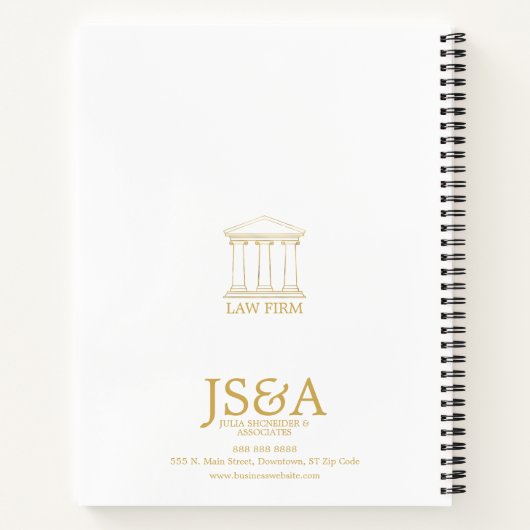 Gold Justice Columns Law Firm Notizblock (Rückseite)