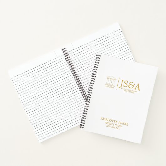 Gold Justice Columns Law Firm Notizblock (Innenseite)
