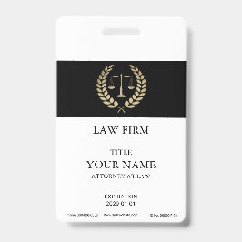 Gold Justice Scale-Abzeichen Ausweis