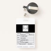 Gold Justice Scale-Abzeichen Ausweis (Rückseite mit Rechteck)