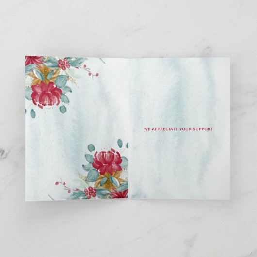 Gold Justice Scale Holly Wreath Anwalt Weihnachten (Innenseite)