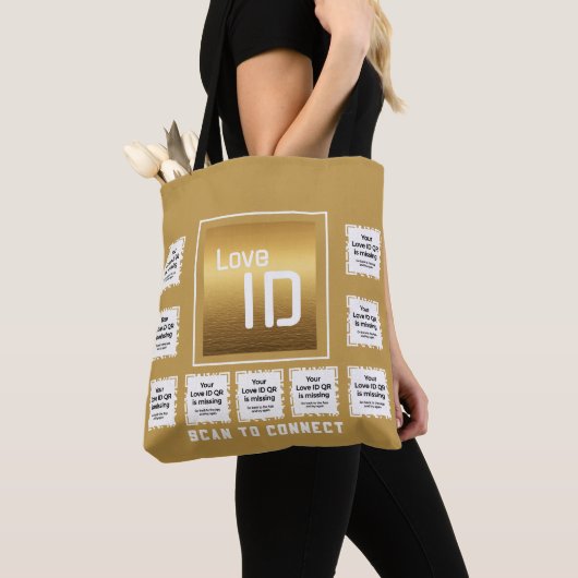 "GOLD" Jute Tragetasche - QR - PURE Collection Tasche (Von Nahem)