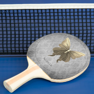 Gold Juwelen Schmetterling Tischtennis Schläger