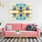 Gold Kaleidoskop Lautsprecher Leinwand (Insitu (Wohnzimmer))