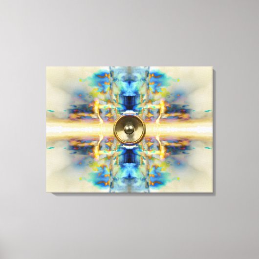 Gold Kaleidoskop Lautsprecher Leinwand (Vorderseite)