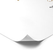 Gold-Kalligrafie-Junggesellinnenabschied-Poster Poster (Ecke)