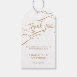 Gold Kalligraphie Vielen Dank für Ihre Unterstützu Geschenkanhänger