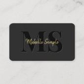 Gold-Kalligraphischer Name QR-Code Skript Luxe Visitenkarte (Vorderseite)