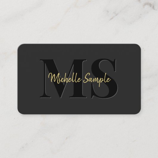 Gold-Kalligraphischer Name QR-Code Skript Luxe Visitenkarte (Vorderseite)