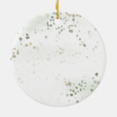 Gold Kariert Holiday Bow Year Akzent Keramik Ornament (Hinten)