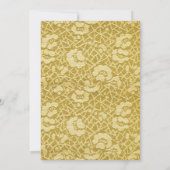 Gold Kente Wedding Einladung mit Blume Details (Rückseite)