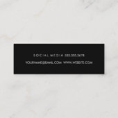 (Gold) Kettle Bell Fitness Trainer Mini Visitenkarte (Rückseite)