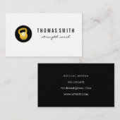 (Gold) Kettle Bell Fitness Trainer Visitenkarte (Vorne/Hinten)