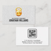 Gold Kettle Bell Logo | FITNESS Visitenkarte (Vorne/Hinten)