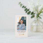 Gold Key Beruflich Real Anwesen Foto QR CODE Visitenkarte (Stehend Vorderseite)