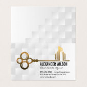Gold-Key-City-Logo | Immobilien in Anwesen Visitenkarten (Außenseite Aufgefaltet)