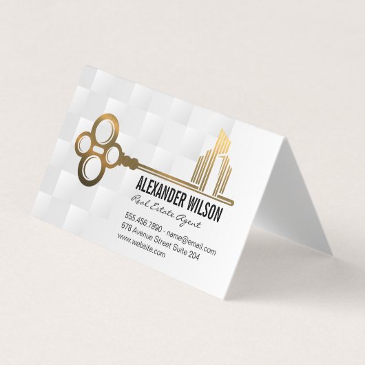 Gold-Key-City-Logo | Immobilien in Anwesen Visitenkarten (Vorderseite)