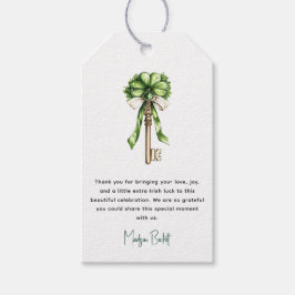 Gold Key Clover Custom St. Patrick’s Day Bridal Geschenkanhänger
