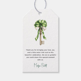 Gold Key Clover Custom St. Patrick’s Day Bridal Geschenkanhänger