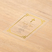 Gold Key Griechisch-Orthodoxe Weihnachtsfeier Tauf Acryleinladungen (Ablage )