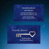 Gold Key Imperial Blue Real Anwesen Business Card Visitenkarte