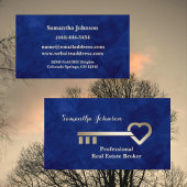 Gold Key Imperial Blue Real Anwesen Business Card Visitenkarte