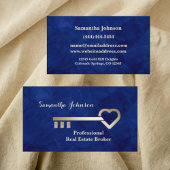 Gold Key Imperial Blue Real Anwesen Business Card Visitenkarte
