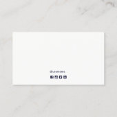 Gold Key Real Anwesen Agent Foto Navy hinzufügen Visitenkarte (Rückseite)