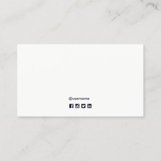 Gold Key Real Anwesen Agent Foto Navy hinzufügen Visitenkarte (Rückseite)