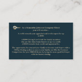 Gold Key VIP Real Anwesen Client Wertungskarte Treuekarte (Rückseite)