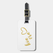 GOLD KIA ORA AOTEAROA NZ HERZEN LIEBE NEUSEELAND GEPÄCKANHÄNGER (Vorderseite vertikal)