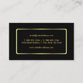 Gold Kickboxing - Business Card für Kampfkunst Visitenkarte (Rückseite)