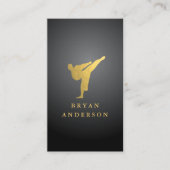 Gold Kickboxing - Karate Business Card Visitenkarte (Vorderseite)
