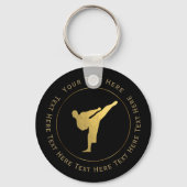 Gold Kickboxing - Karate Keychain Schlüsselanhänger (Vorderseite)