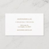 Gold Kickboxing - Karate Logo Business Card Visitenkarte (Rückseite)
