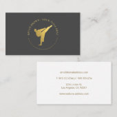 Gold Kickboxing - Karate Logo Business Card Visitenkarte (Vorne/Hinten)