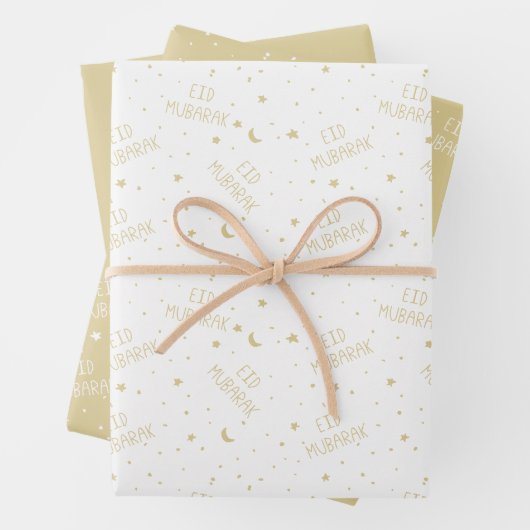 Gold Kids Eid Mubarak Geschenkpapier Set (Beispiel)