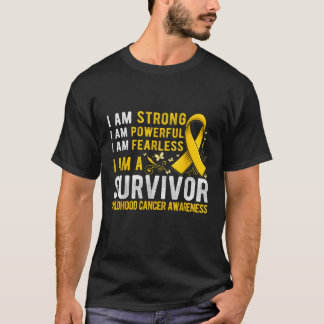 Gold-Kindheitskrebs-Überlebender-Unterstützung Kin T-Shirt