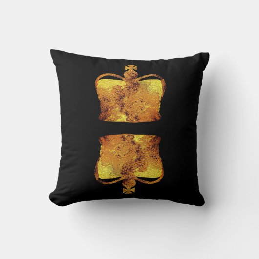 Gold King Crown Cushion Kissen (Vorderseite)