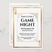 Gold King of Diamonds Game Night Play Card Einladung (Vorne/Hinten)