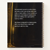 Gold King Throne Book Cover Inspiration Notebook Notizblock (Rückseite)