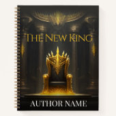 Gold King Throne Book Cover Inspiration Notebook Notizblock (Vorderseite)