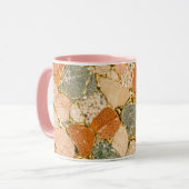 Gold Kintsugi Terrazzo Morgenkaffeetasse Geschenk Tasse (Vorderseite Links)