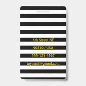 Gold Kiss Gepäcksmarke/Abzeichen Ausweis (Rückseite)